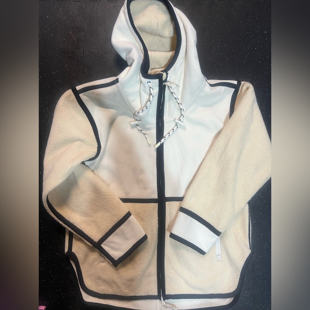 FP Movement by Free People Cream and Black Teddy Jacket